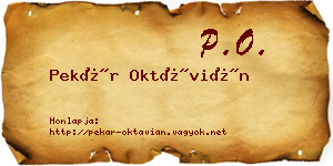 Pekár Oktávián névjegykártya